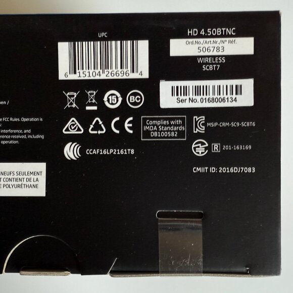Sennheiser HD4.5 BT NOISE CANCELLING WIRELESS HEADPHONES (NEW IN BOX) - Picture 7 of 8